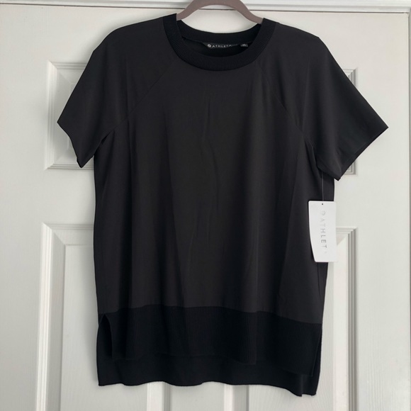 Athleta NWT Zephyr Black Tee - Picture 4 of 9
